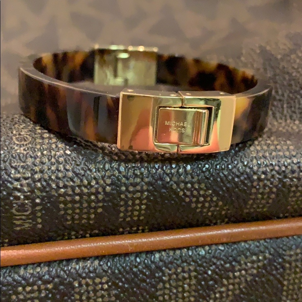 Michael Kors Hinged Tortoise Shell Bangle - image 1
